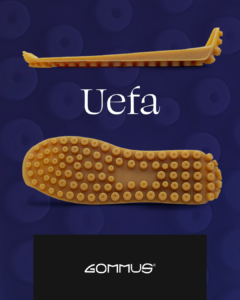 Uefa, suola Gommus dal look sportivo e vintage - a Gommus outsole with a sporty and vintage look