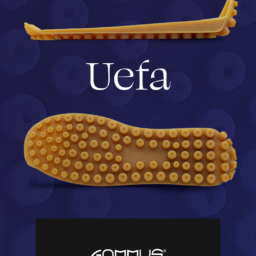 Uefa, suola Gommus dal look sportivo e vintage - a Gommus outsole with a sporty and vintage look