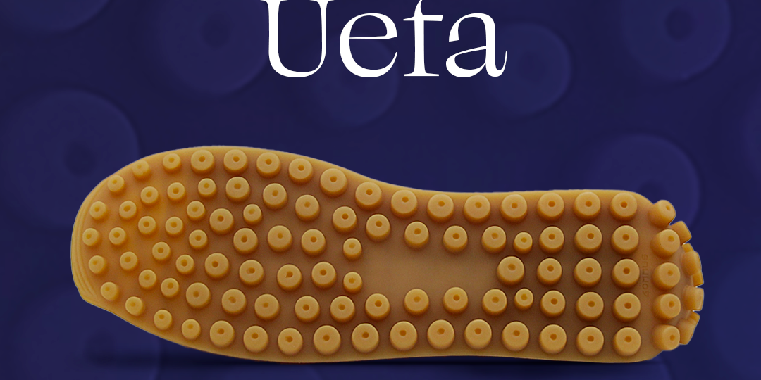 Uefa, suola Gommus dal look sportivo e vintage - a Gommus outsole with a sporty and vintage look