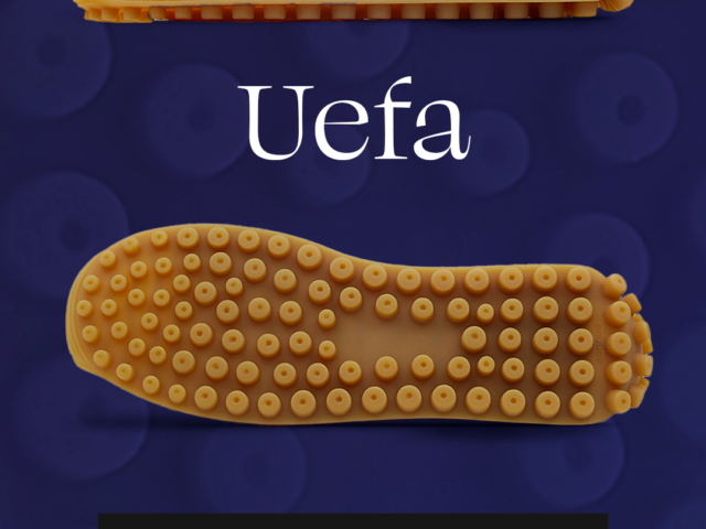 Uefa, suola Gommus dal look sportivo e vintage - a Gommus outsole with a sporty and vintage look